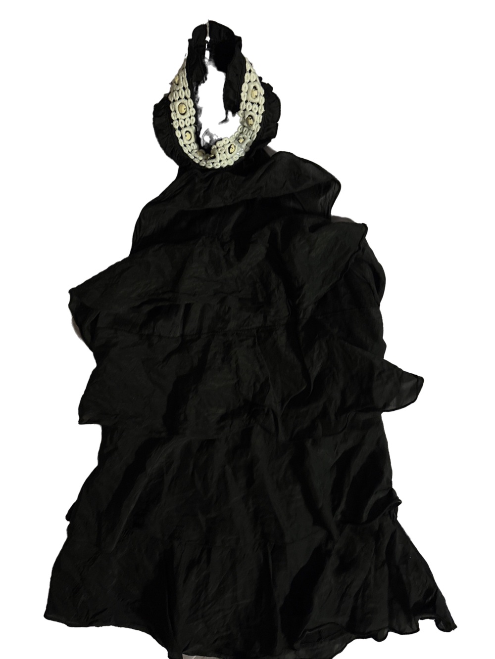 bebe Black Smocked Waist Top